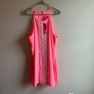 Lilly Pulitzer Pearl Romper Lillys Coral NWT